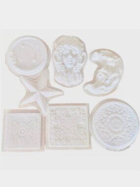 NEW MOLD CREATIONS FLORAL GREEN MAN GREEK LADY MOON STAR CONCRETE STEPPING STONE